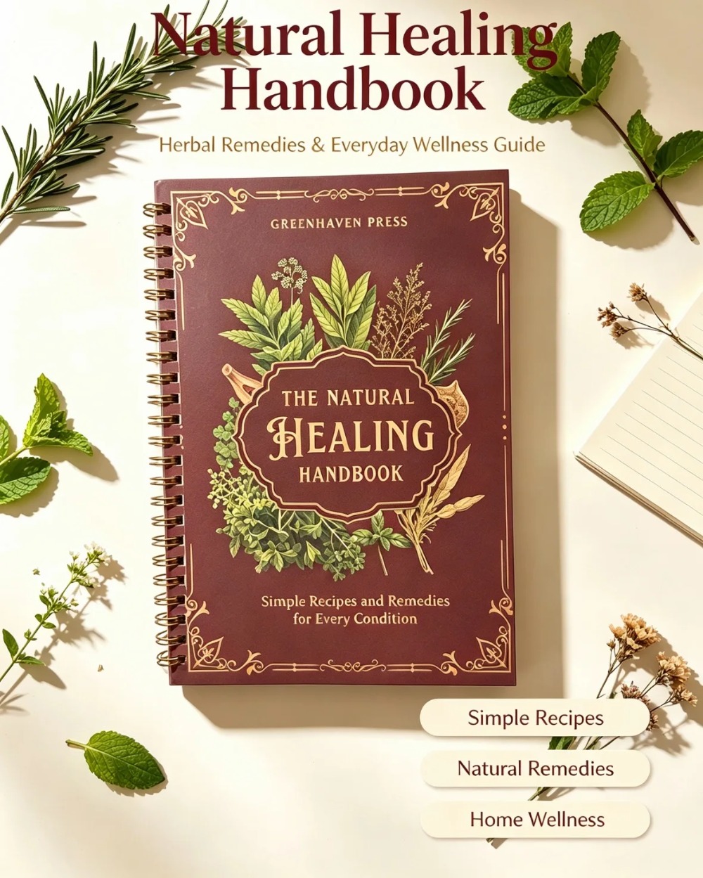 The Natural Healing Handbook N - đánh giá và giá Herbal Wellness Book