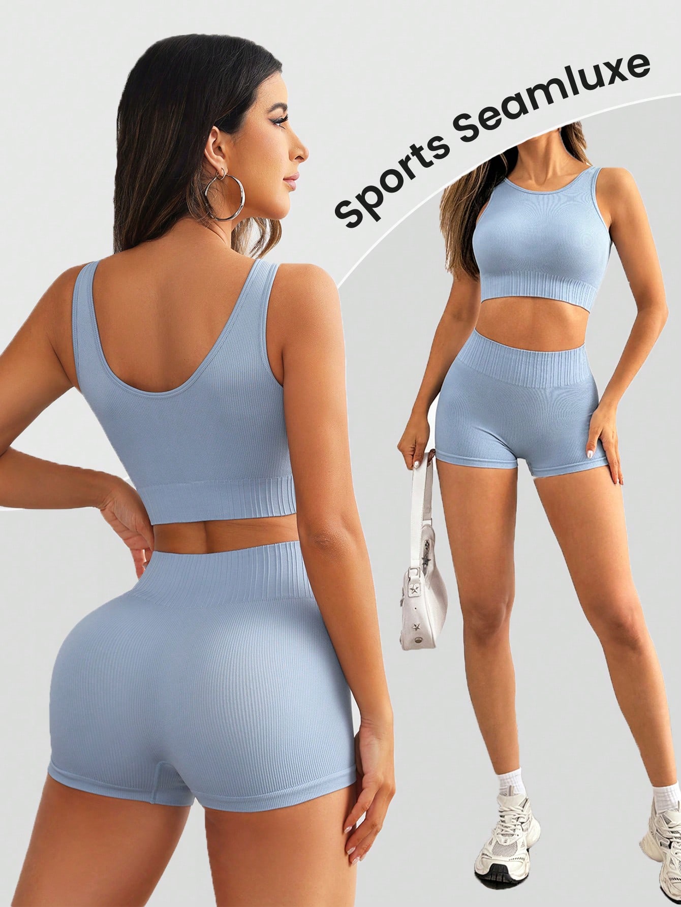 Women Seamless Ribbed Yoga Set - đánh giá và giá Herbal Yoga